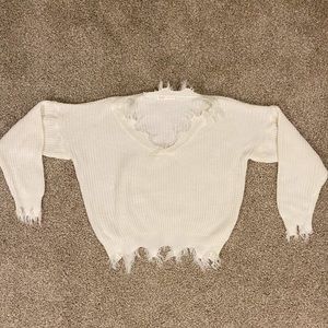 ROMWE distressed sweater